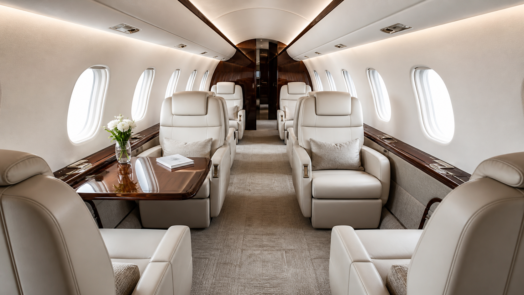 Heavy jet cabin interior example