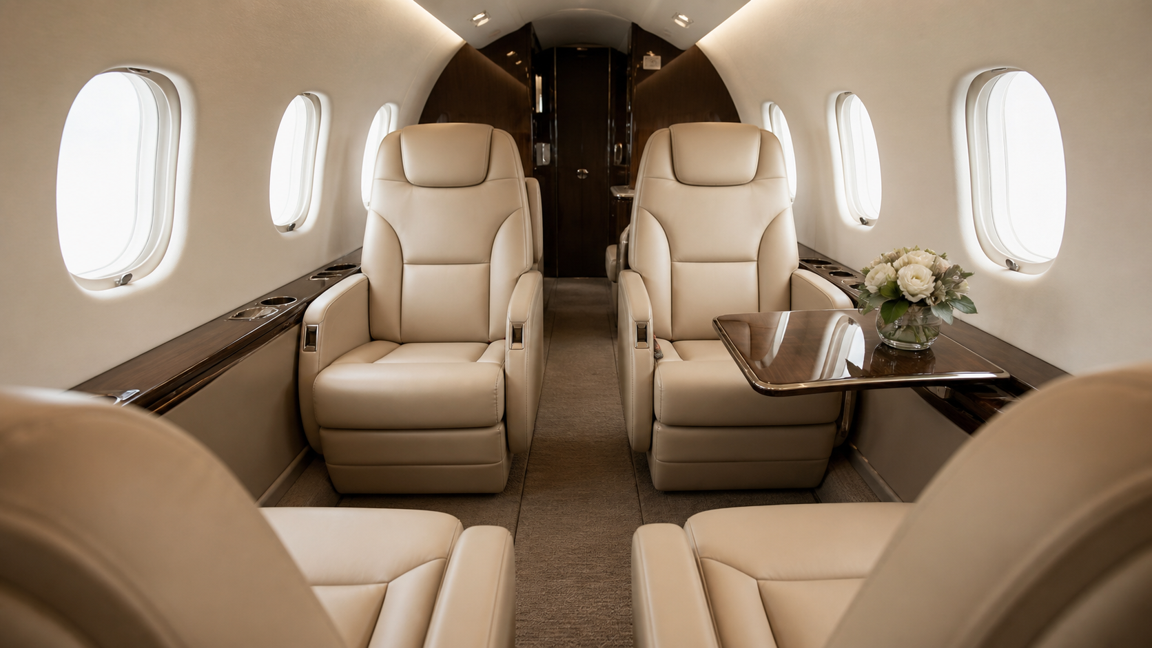 Light jet cabin interior example